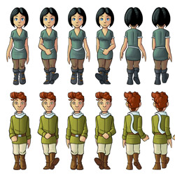 Together Alone game - Character animations